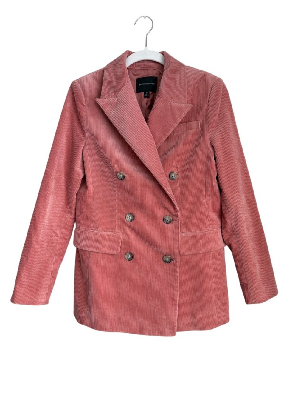 Banana Republic corduroy jacket blazer pink blush Sz 0